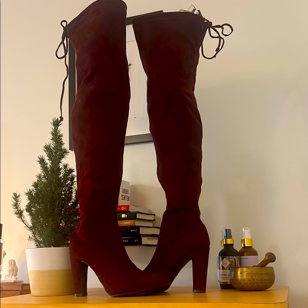 Thigh High Boots Suede